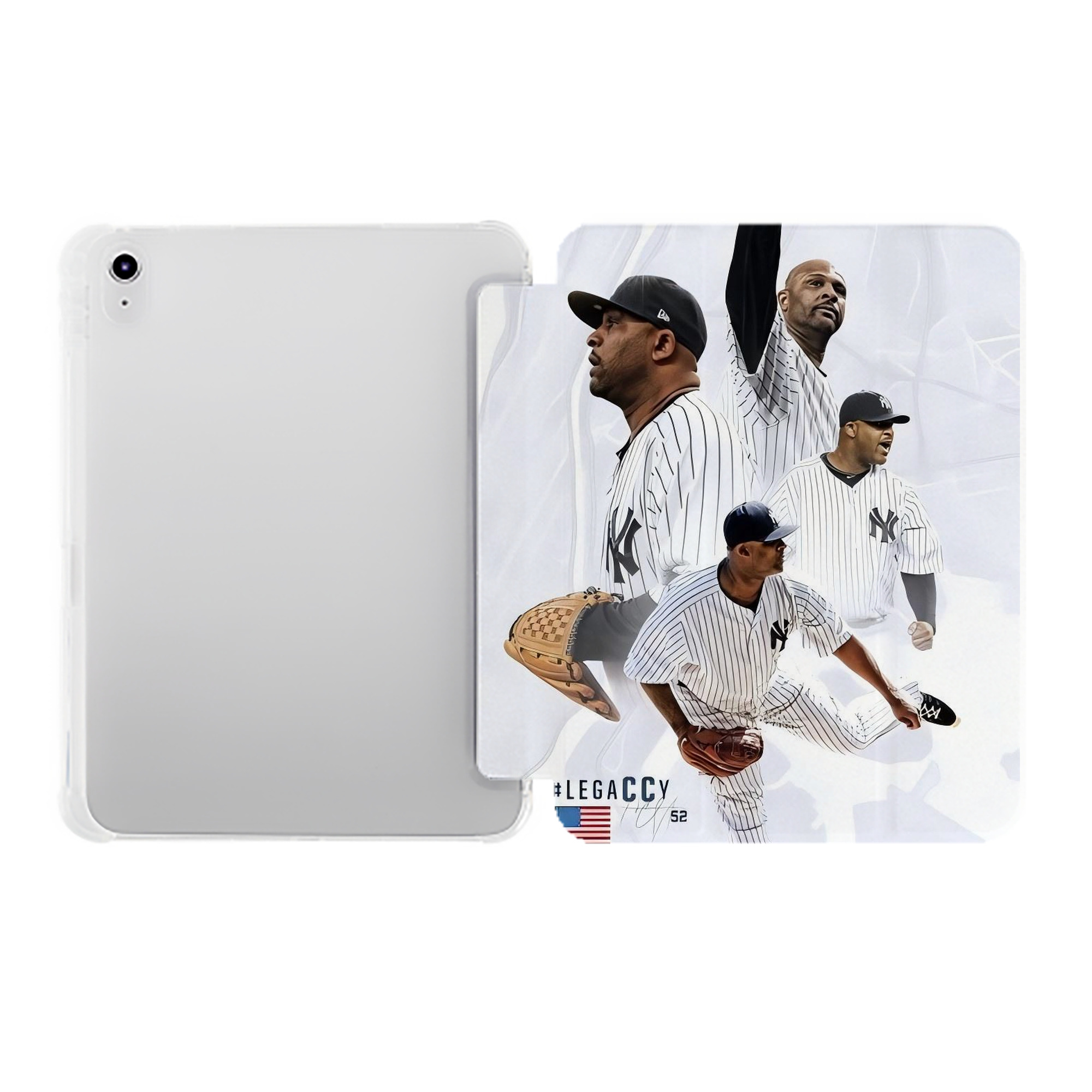 CC Sabatnia 13 Premium Tri-Fold PU Leather & Silicone IPad Case With Pencil Slot – Fits 9.5,10.5,10.9 – Adjustable Stand, Slim, Protective